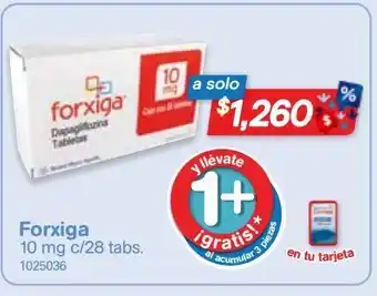 Farmacias Benavides Forxiga 10 mg c/28 tabs. oferta