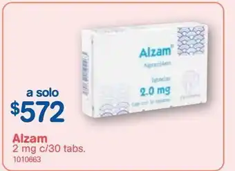 Alzam 2 mg c/30 tabs.