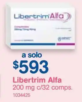 Farmacias Benavides Libertrim alfa 200mg c/32 comps oferta