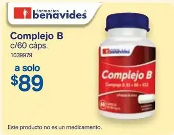 Farmacias Benavides Fabe complejo b 60cap oferta