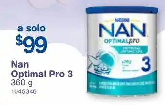 Farmacias Benavides Nan optimal pro 3 360 g oferta