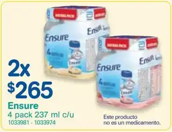 Ensure 4 pack 237ml c/u