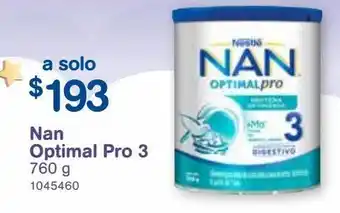 Farmacias Benavides Nan optimal pro 3 760 g oferta
