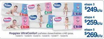 Farmacias Benavides Huggies ultraconfort pañales desechables c/40 pzas oferta
