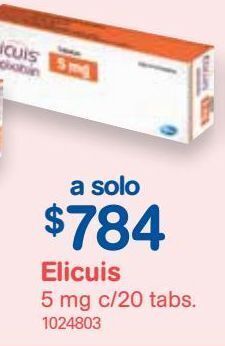 Farmacias Benavides Elicuis 5 mg c/20 tabs. oferta