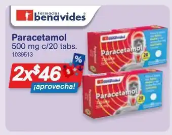 Farmacias Benavides Fabe paracetamol 500 mg 20tab oferta