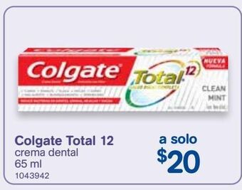 Farmacias Benavides Colgate total 12 crema dental 65 ml oferta