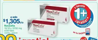Farmacias Benavides Naxzalla 10/10 y 20 mg c/30 tabs oferta