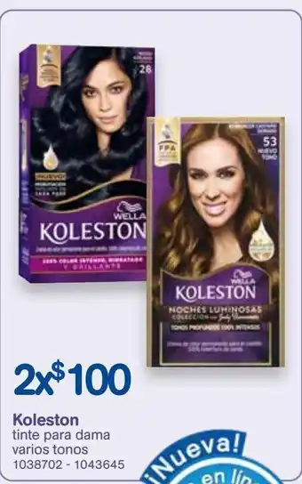 Farmacias Benavides Koleston tinte para dama varios tonos oferta