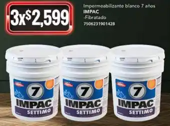 City Club Impac Impermeabilizante Blanco 7 años x3 oferta