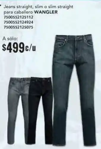 City Club Wrangler Jeans Straight, Slim o Slim Straight para Caballero oferta