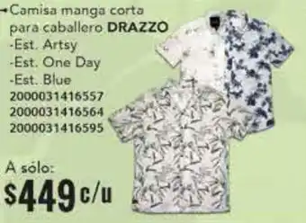 Drazzo Camisa Manga Corta para Caballero