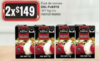 City Club Del Fuerte Puré de Tomate 2/4/1kg oferta