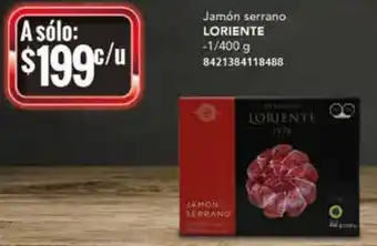 Loriente Jamón Serrano 1/400g