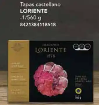 City Club Loriente Tapas Castellano 1/560g oferta