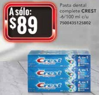 City Club Crest Pasta Dental Complete 6/100ml oferta