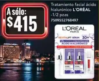 City Club L'Oreal Tratamiento Facial Ácido Hialurónico 1/2 pzas oferta