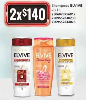 Elvive Shampoos 2/1/1L