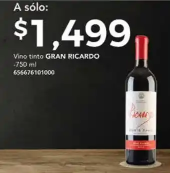 City Club Gran Ricardo Vino Tinto 750ml oferta