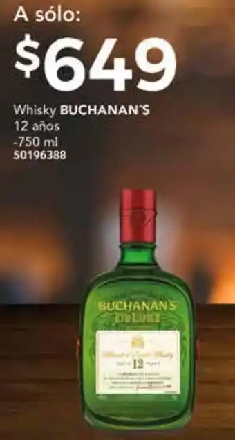 Buchanan's Whisky 12 años 750ml