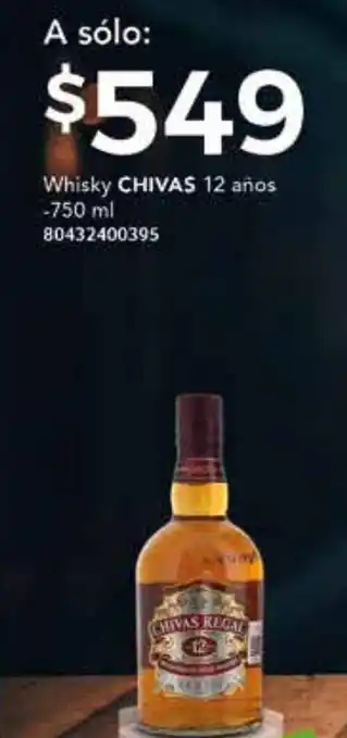 City Club Chivas Whisky 12 años 750ml oferta