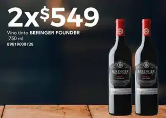 City Club Beringer Founder Vino Tinto 2/750ml oferta
