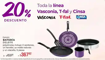 DelSol Batería de cocina deleite 5pzas oferta