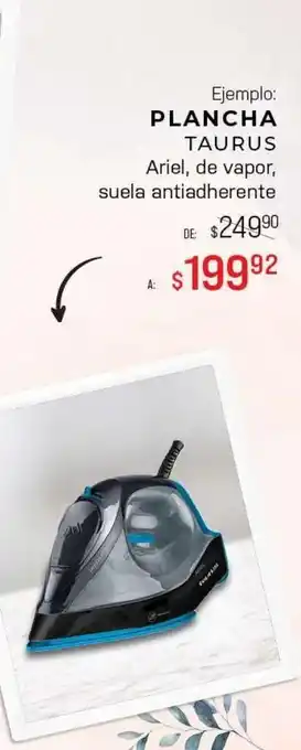 DelSol Plancha taurus ariel, de vapor oferta