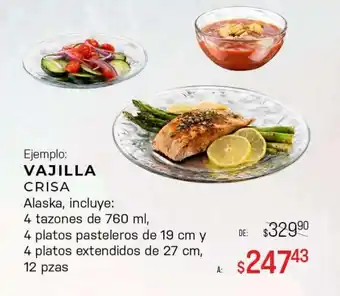 Vajilla crisa alaska
