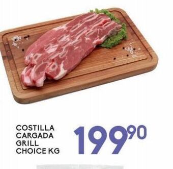Alsuper Costilla cargada grill choice kg oferta