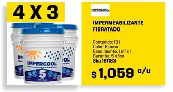 Sodimac Homecenter Impercool fib 5a blanco 19l oferta