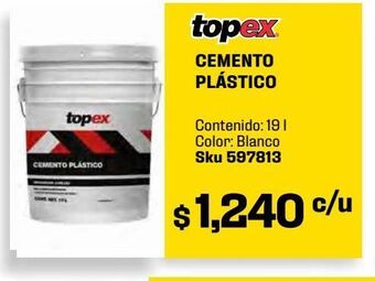 Topex cemento plástico 19l