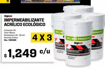 Sodimac Homecenter Impermeablizante base llanta, aislante termico, fibratado, siliconizado, secado rapido, 19 litros , blanco oferta