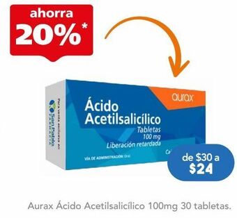 Farmacia San Pablo Acido acetilsal tab 100mg c/30 genvita oferta