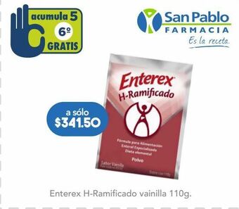 Farmacia San Pablo Enterex hpt polvo vainilla c/110gr oferta