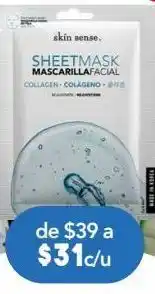 Farmacia San Pablo Skin sense masc fac colageno sob c/1pza oferta