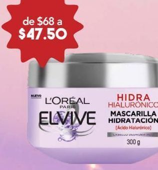 Elvive mascarilla hidra hialuron c/300gr