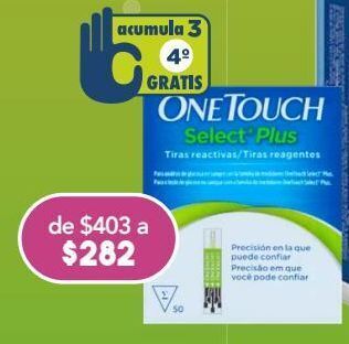 Farmacia San Pablo One touch select plus tiras reac c/50pzs oferta