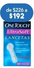 Farmacia San Pablo One touch ultrasoft lancetas c/100pzs oferta