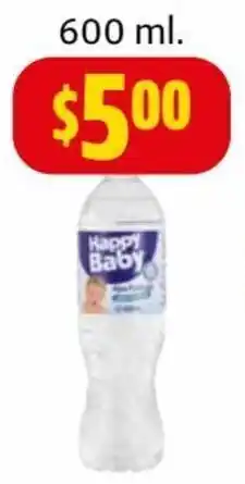 Farmacias Guadalajara Agua Natural Happy Baby 600 ml oferta