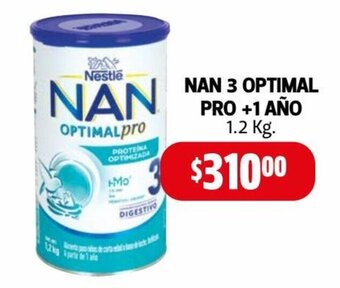 Farmacias Guadalajara Nan 3 Optimal Pro +1 Año 1.2kg oferta