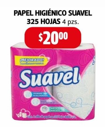 Farmacias Guadalajara Papel Higienico Suavel 325 Hojas 4 pzs oferta