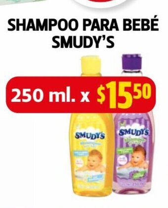 Farmacias Guadalajara Shampoo para Bebe Smudy's 250 ml oferta