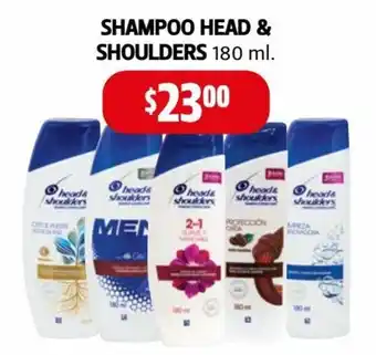 Farmacias Guadalajara Shampoo Head & Shoulders 180 ml oferta
