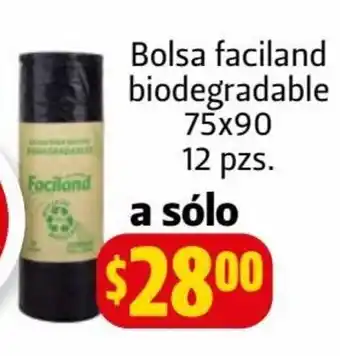 Farmacias Guadalajara Desechables Faciland Bolsa Faciland Biodegradable 75 x 90 12 pzs oferta