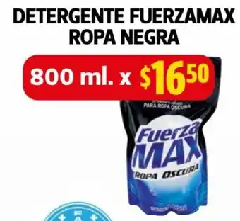 Farmacias Guadalajara Detergente Fuerzamax Ropa Negra 800 ml oferta