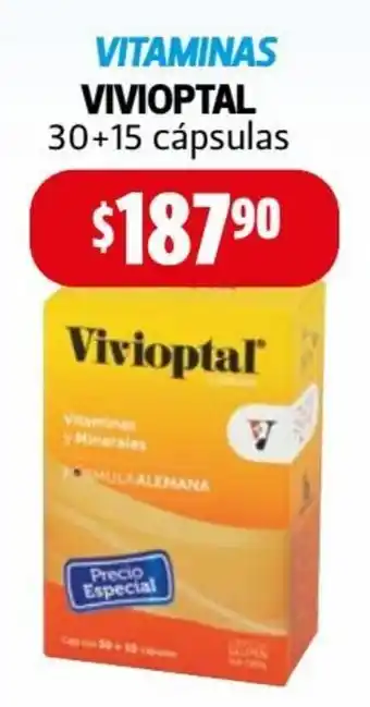 Farmacias Guadalajara Vitaminas Vivioptal 30 + 15 Capsulas oferta
