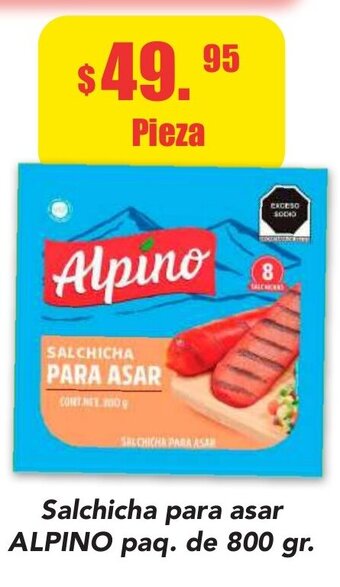 Salchicha para asar ALPINO paq. de 800 gr