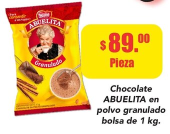 Super Aki Chocolate ABUELITA en polvo granulado bolsa de 1kg oferta