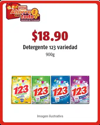 Detergente 123 Variedad 900g